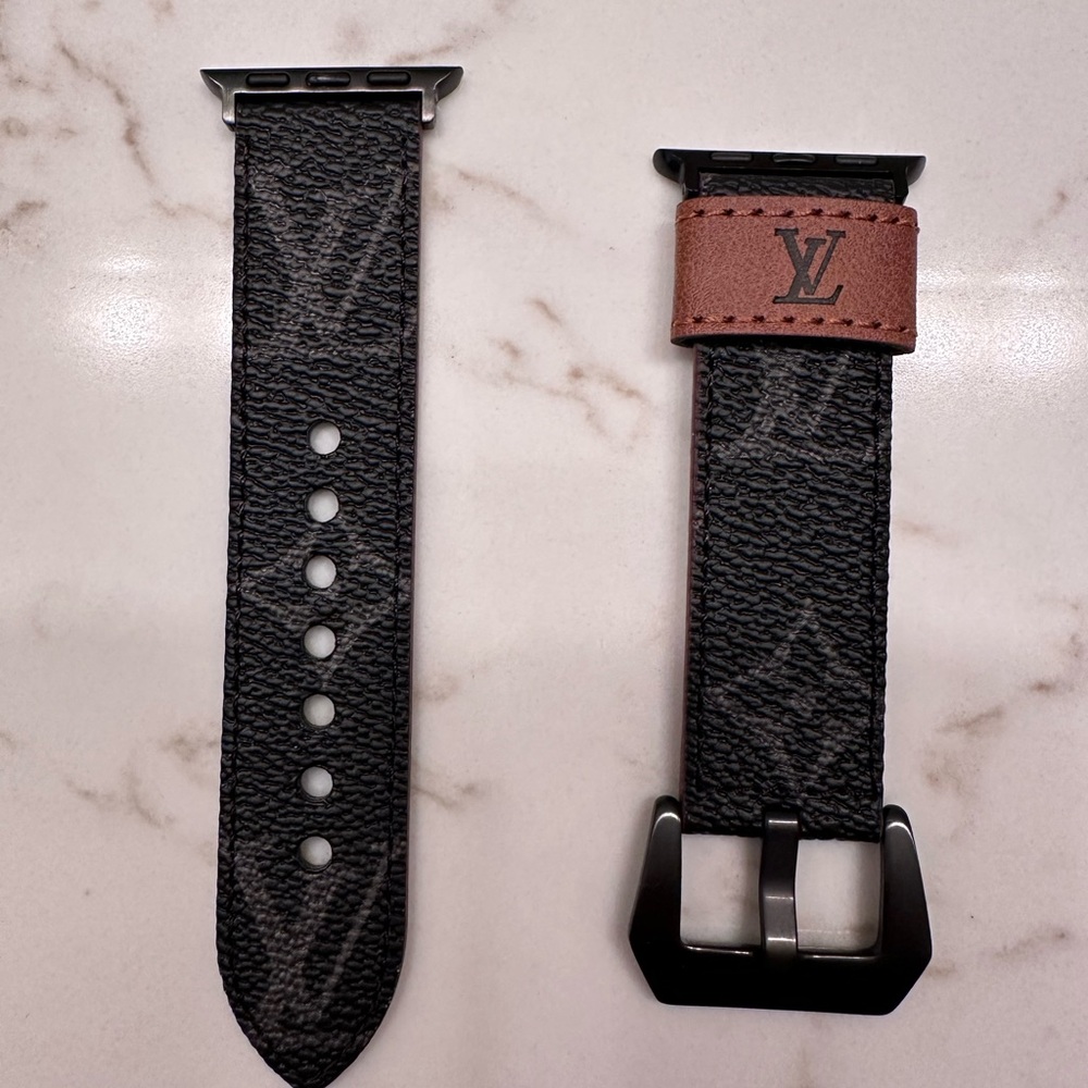 Louis Vuitton Black Apple Watch Strap